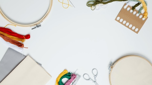 atelier cu materiale de broderie